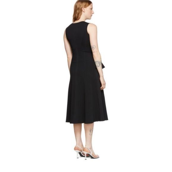 SOLD!! Off-White NWT Black Sleeveless Ruffle Dress - Picture 2 of 4